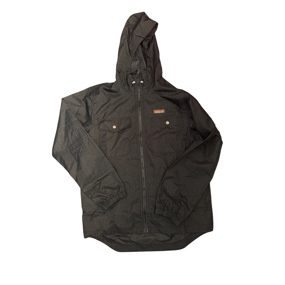 Patagonia Mens Steel Forge Windbreaker Jacket Black Ripstop‎ 27545 XS NEW